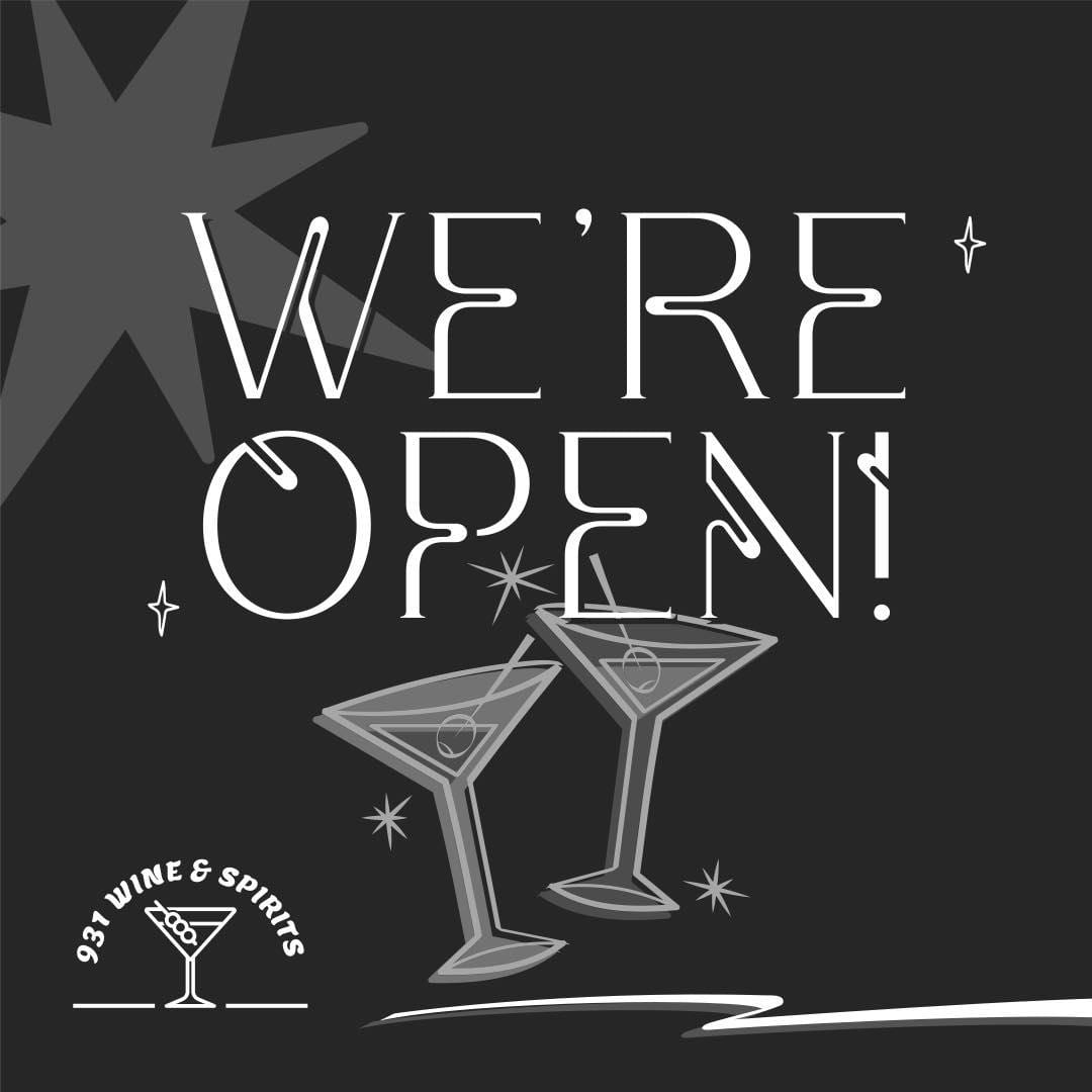 We're Open! 931 Wine + Spirits Clarksville, TN